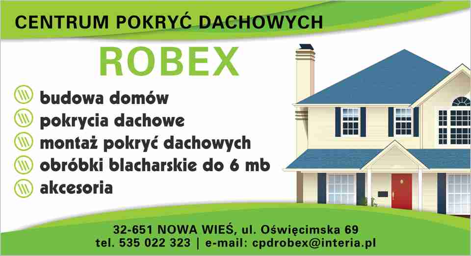 CENTRUM POKRYĆ DACHOWYCH "ROBEX" Robert Lewandowski - dachówki KĘTY dachówki KĘTY